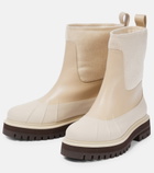 Loro Piana - Regent cashmere, leather and rubber ankle boots