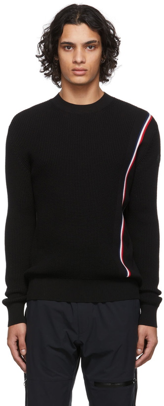 Photo: Moncler Black Waffle Knit Sweater