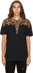 Marcelo Burlon County of Milan Black Floral Wings T-Shirt