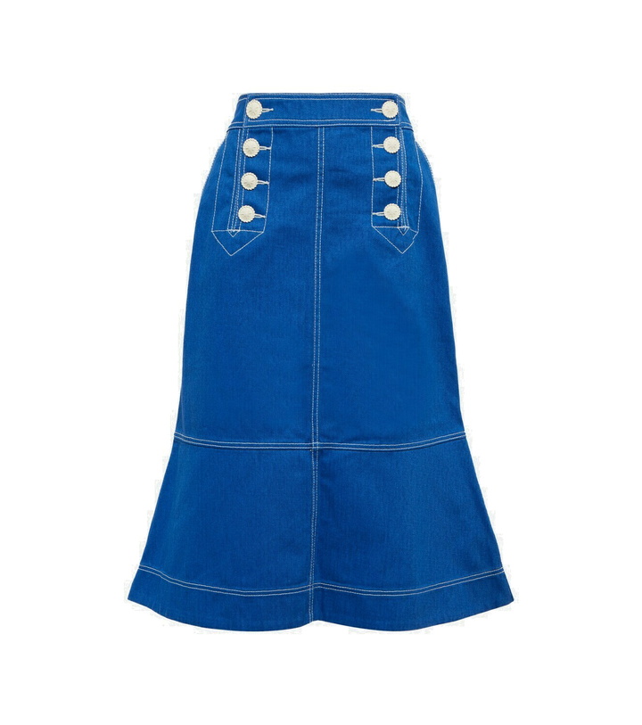 Photo: Zimmermann - High Tide denim midi skirt