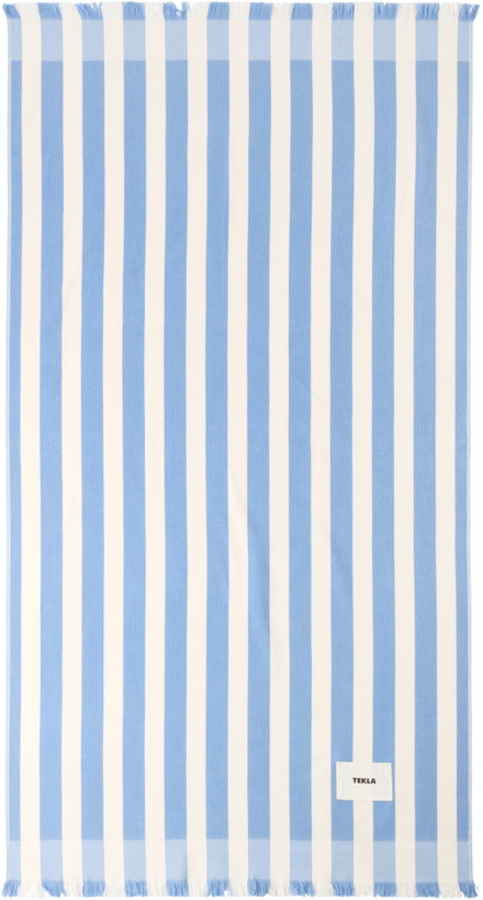 Photo: Tekla Blue & White Striped Beach Towel