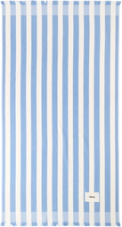 Tekla Blue & White Striped Beach Towel