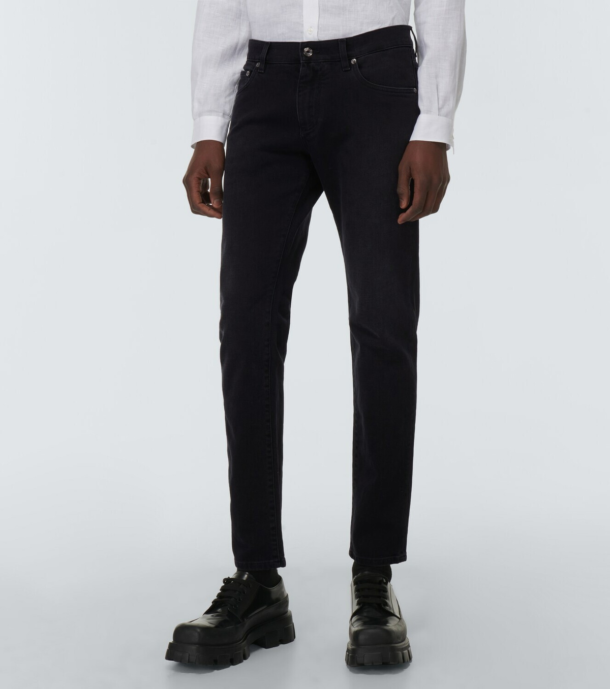 Dolce & Gabbana Black Cotton Slim Fit Denim Trouser Jeans main image 0