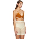 ISA BOULDER SSENSE Exclusive Orange Knit Crossroads Bra