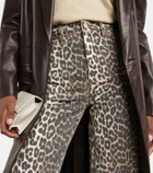 Ganni - Stary leopard-print barrel-leg jeans