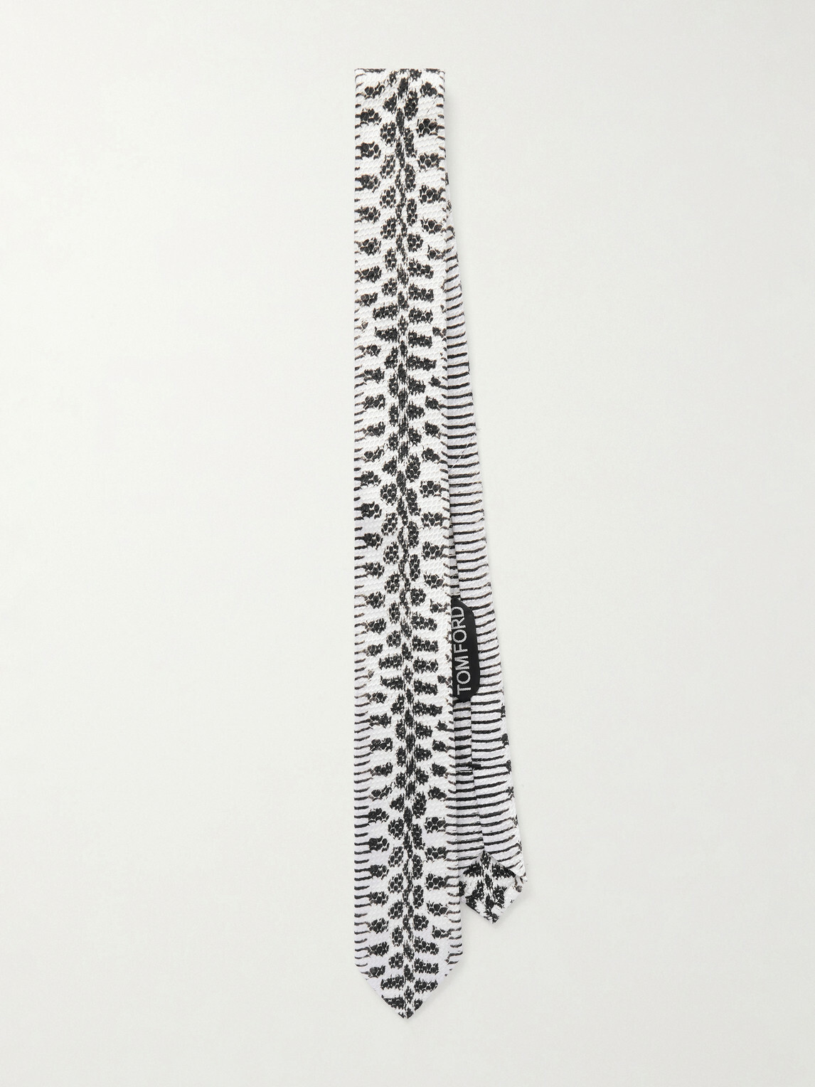 TOM FORD - 6cm Snake-Print Knitted Silk Neck Tie
