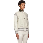 Sacai Off-White Wool Varsity Jacket