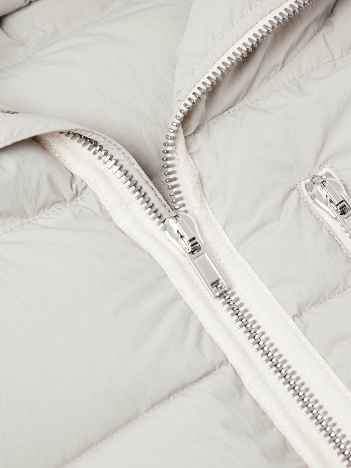 Rick Owens - Quilted Shell Hooded Down Jacket - Gray