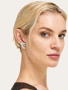 Ferragamo Womens Deconstructed Gancio stud earrings in Silver