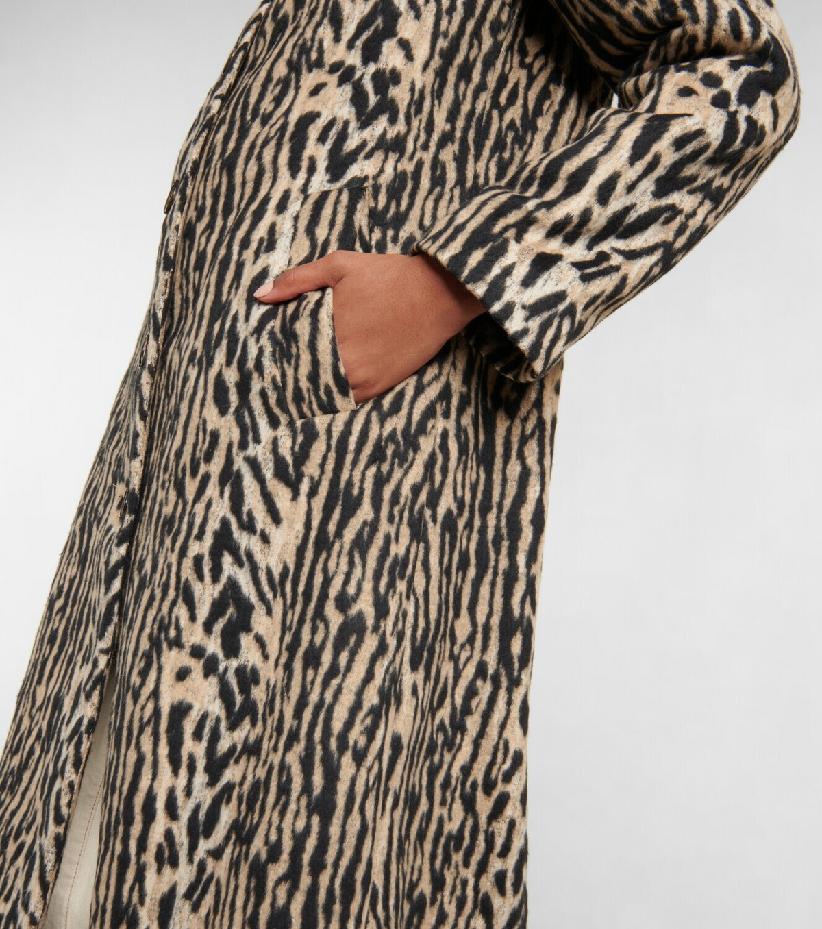 Rixo Milly leopard print faux fur coat Rixo