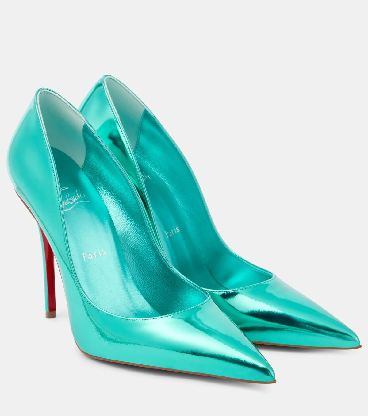 Christian Louboutin Miss Z 100 metallic leather pumps Christian