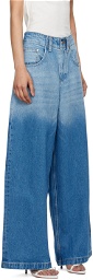 Dion Lee Blue Faded Jeans