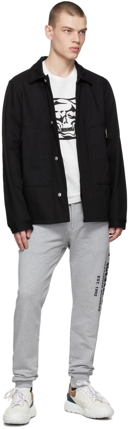 Alexander McQueen Grey Graffiti Joggers