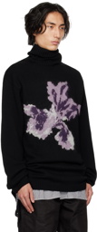Yohji Yamamoto Turtleneck Flower Sweater