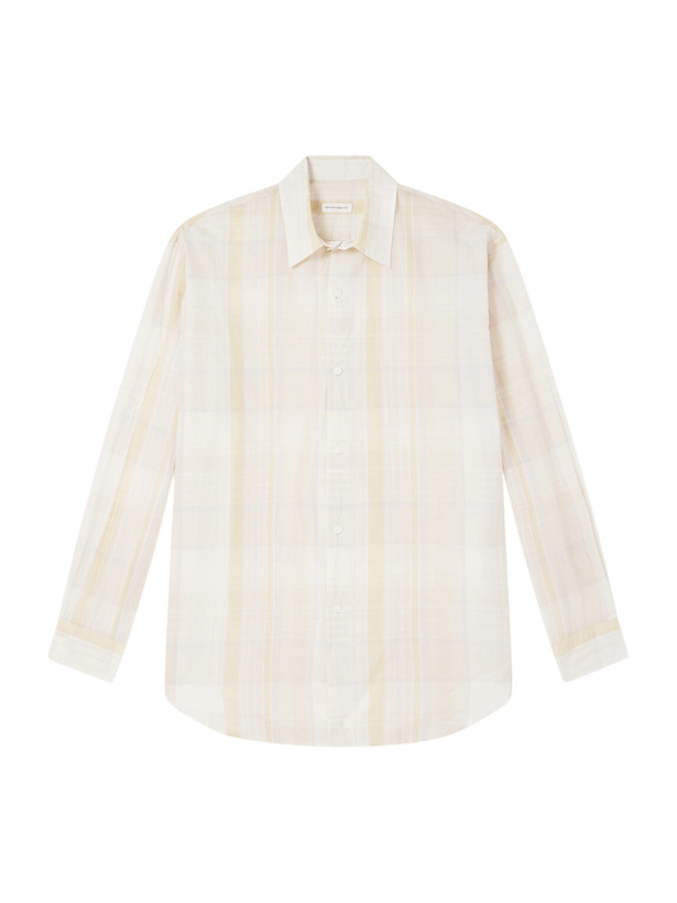 Photo: Kaptain Sunshine - Checked Cotton-Flannel Shirt - Yellow