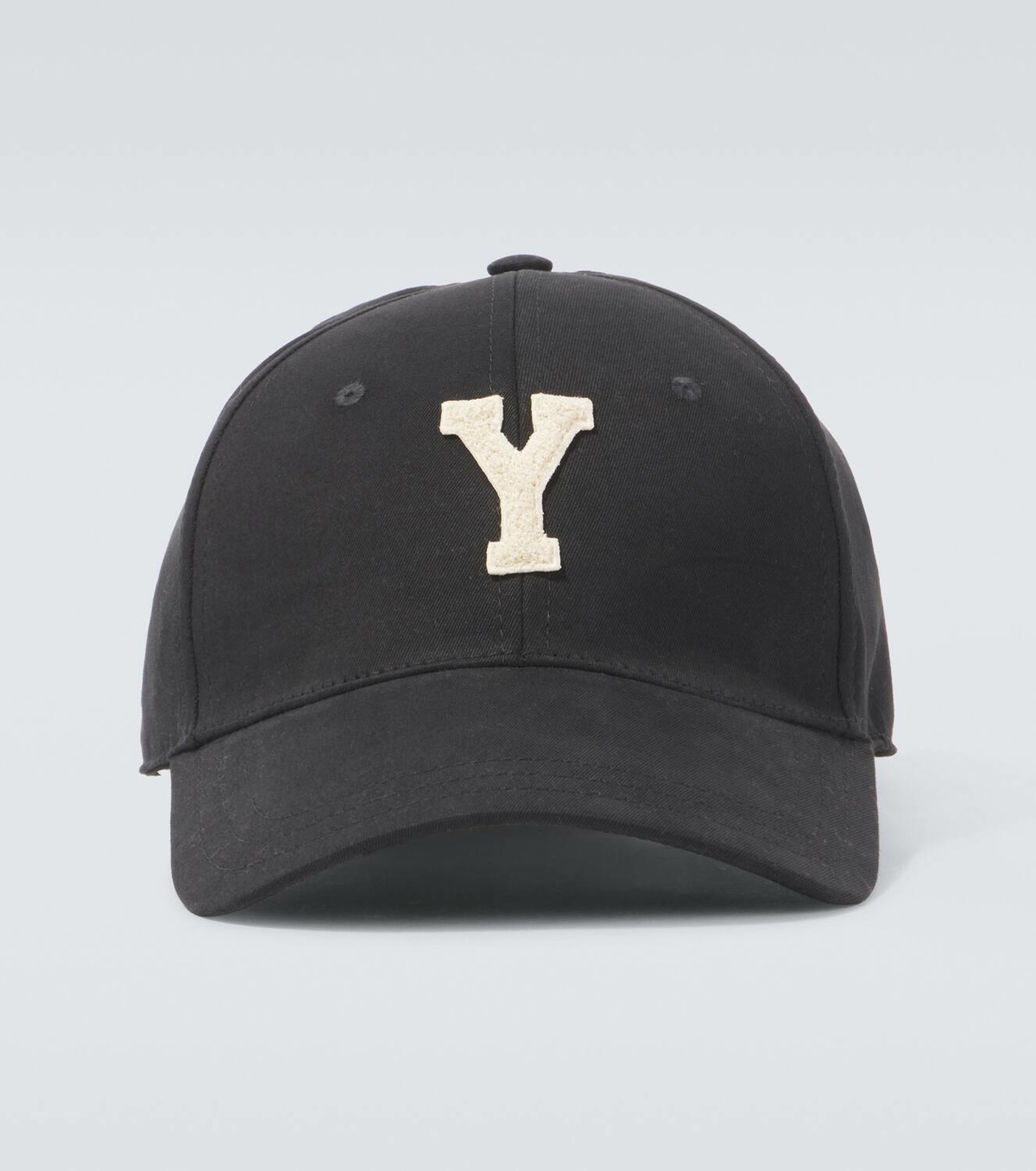 Saint Laurent Y patch-appliqué gabardine baseball cap