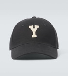 Saint Laurent Y patch-appliqué gabardine baseball cap