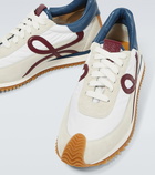 Loewe Flow Runner suede-trimmed sneakers