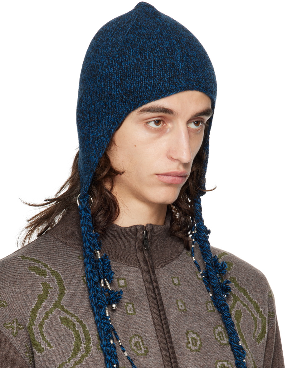 HYEIN SEO Blue Tassel Charm Beanie