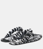 The Attico Indie zebra-print satin thong sandals