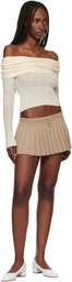 GUIZIO Taupe Vivienne Miniskirt