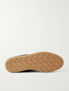 Zegna - 232 Leather-Trimmed Suede Sneakers - Black