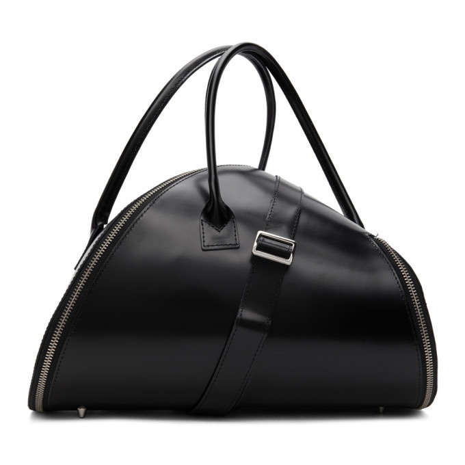 Photo: Junya Watanabe Black Leather Diagonal Zip Duffle Bag