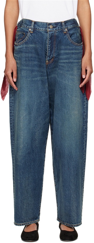 Photo: UNDERCOVER Indigo Wide-Leg Jeans