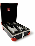 Globe-Trotter - Alessi Leather-Trimmed Stainless Steel Cocktail Set