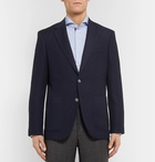 Hugo Boss - Navy Janson Waffle-Knit Virgin Wool Blazer - Navy