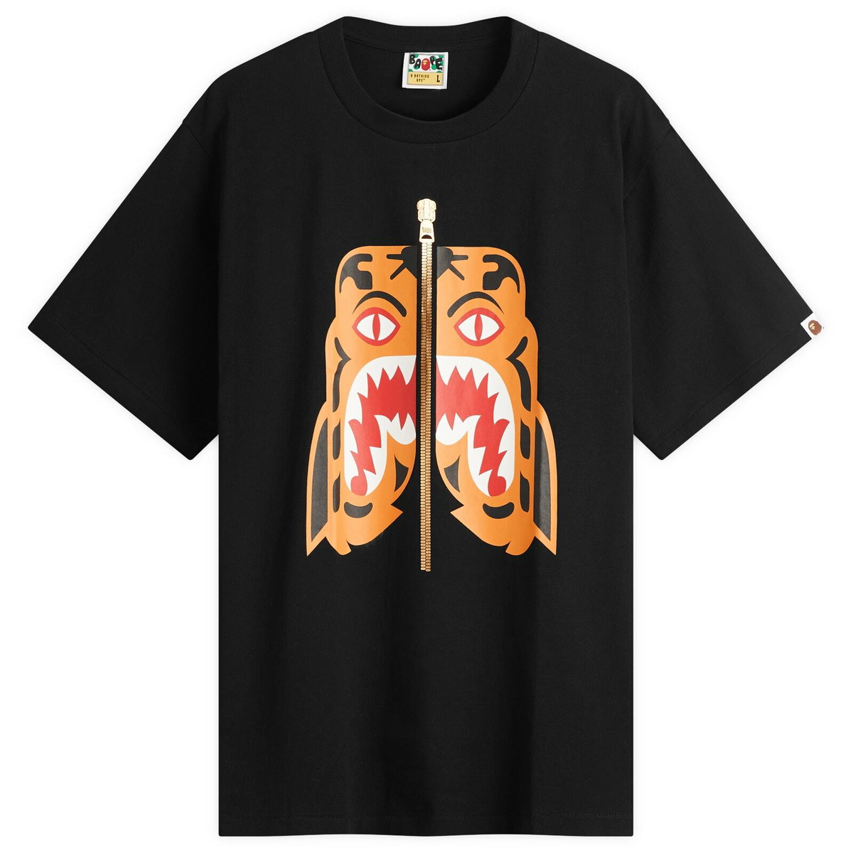 A Bathing Ape Men's Colors Tiger T-Shirt in Black