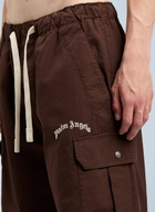 Palm Angels Curved Logo Loose Cargo Shorts