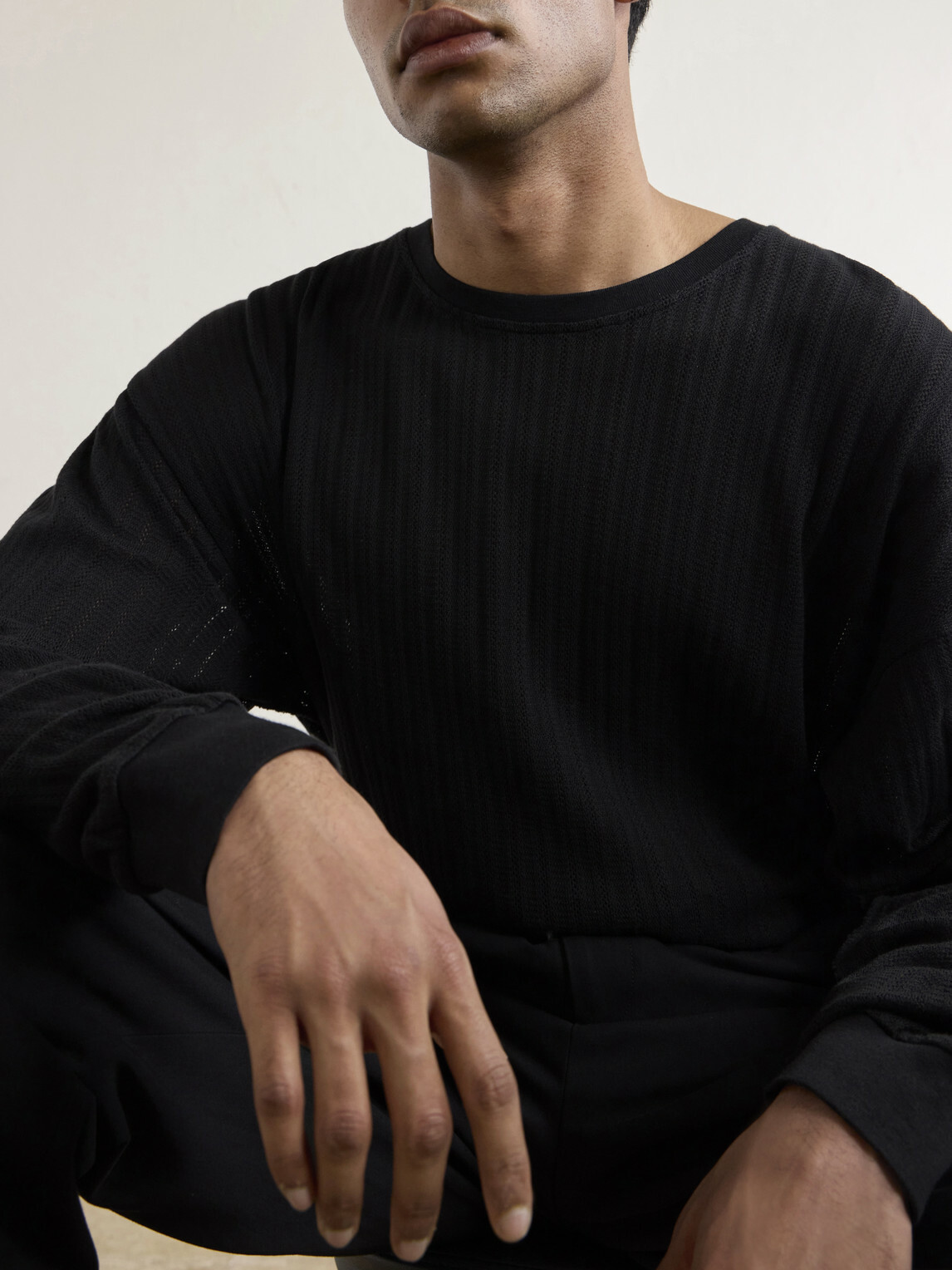 mfpen - Relaxed LS Organic Cotton T-Shirt - Black