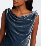 Altuzarra Drina draped velvet midi dress
