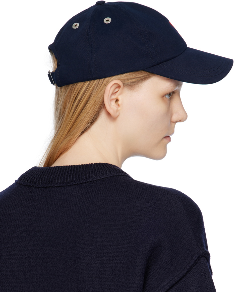 ami Paris ネイビー キャップ ネイビー（紺）系 AMI PARIS(アミ パリス) キャップ(メンズ