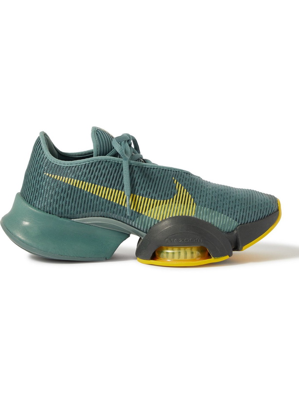 Photo: NIKE TRAINING - Air Zoom SuperRep 2 Mesh Running Sneakers - Green