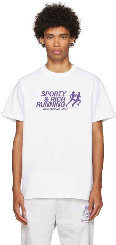 Photo: Sporty & Rich White 'Running' T-Shirt