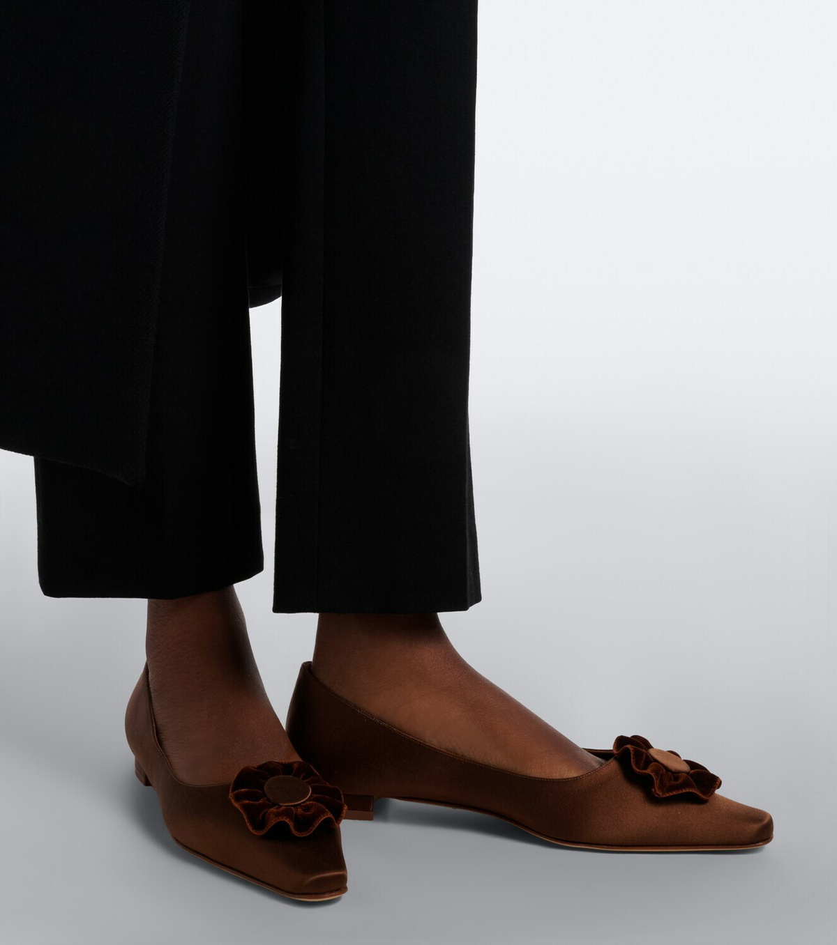 Manolo Blahnik Fortanflat satin ballet flats