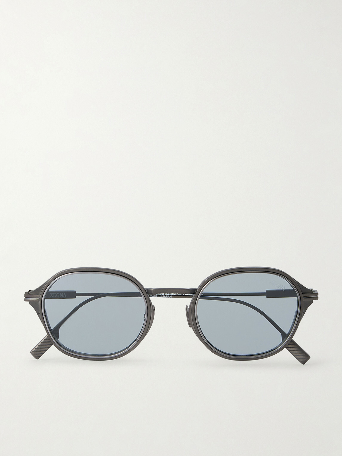 Zegna - Round-Frame Titanium Sunglasses