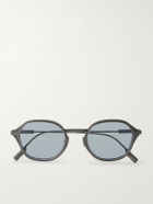 Zegna - Round-Frame Titanium Sunglasses