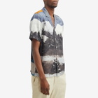 Soulland Men's Orson Snow Hare Shirt in Blue Multi