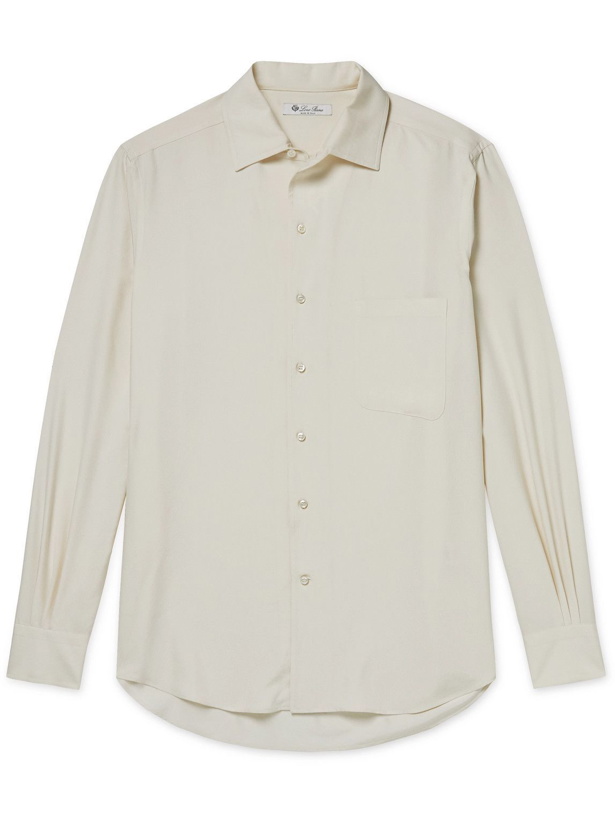 Photo: Loro Piana - Andre Garment-Dyed Silk Shirt - Neutrals