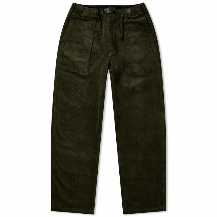 Photo: Gramicci Men's Corduroy Loose Tapered Ridge Pant in Dark Green