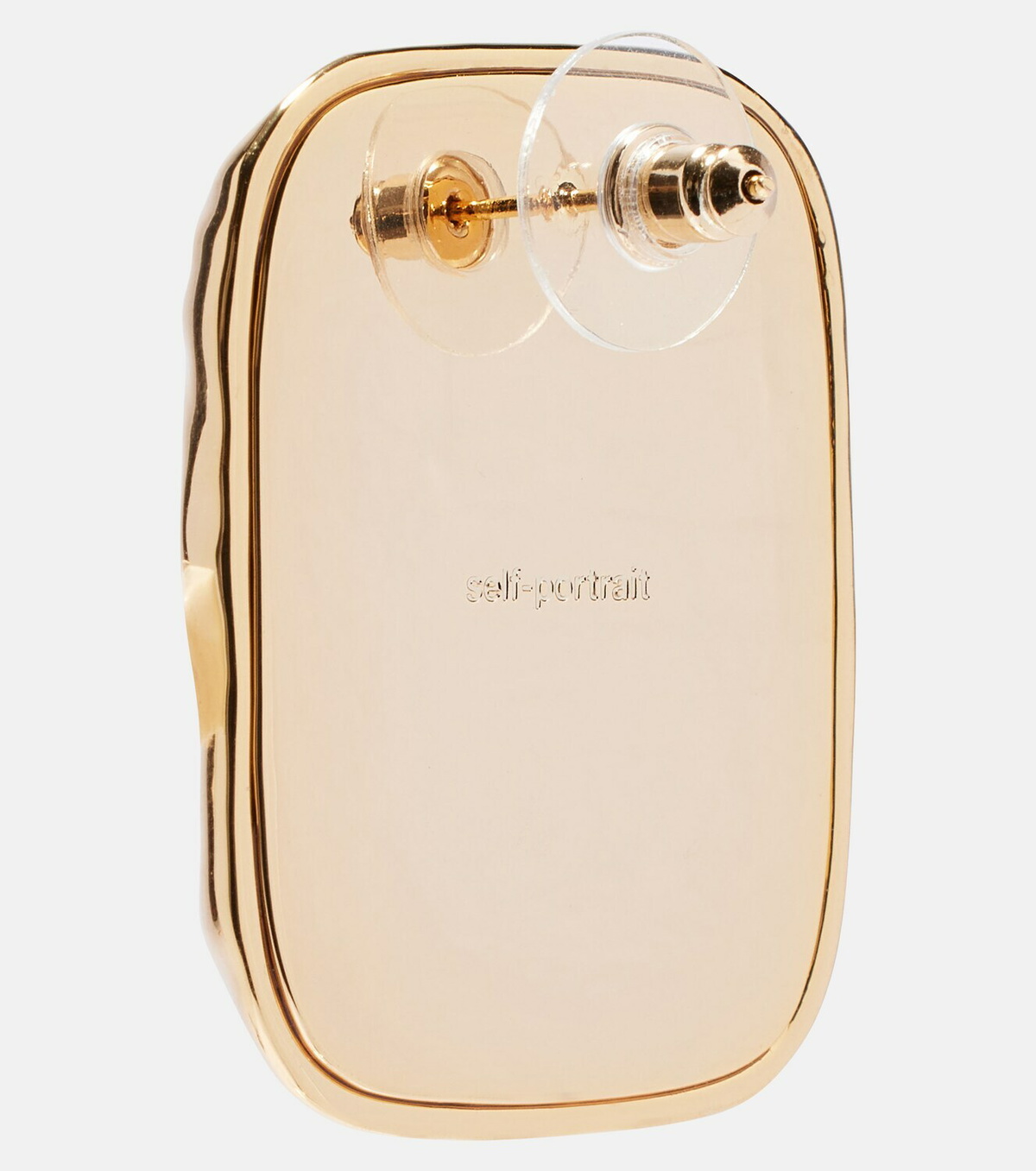 Self-Portrait Amber gold-plated earrings