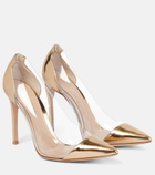 Gianvito Rossi - Plexi 105 leather and PVC pumps