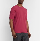 Incotex - Ice Cotton-Piqué T-Shirt - Red