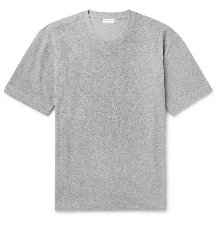 Photo: Sunspel - Organic Cotton-Terry T-Shirt - Gray