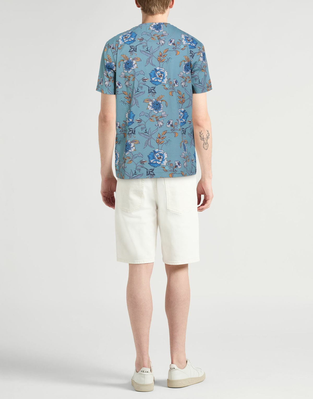 Etro Mens T-shirt Light in Blue
