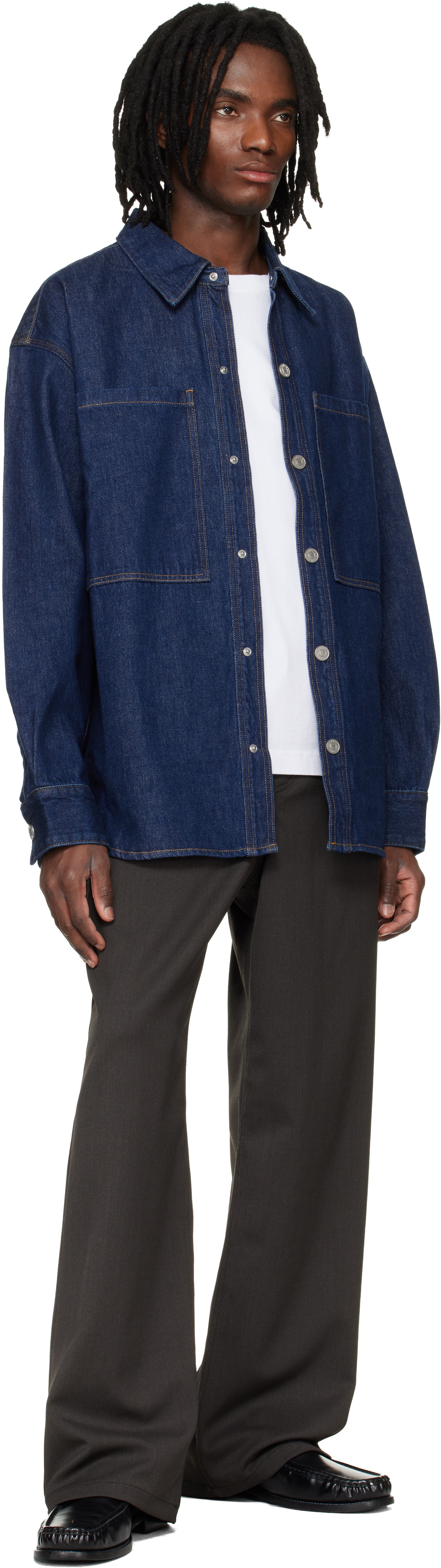 AGOLDE Navy Atticus Denim Shirt
