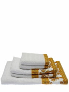 VERSACE - Set Of 5 Barocco & Robe Cotton Towels